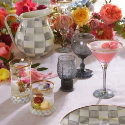 Fall Entertaining|Bar Entertaining|MacKenzie-Childs Sterling Check Pitcher