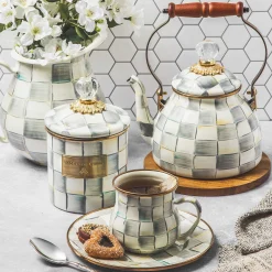 Fall Entertaining|Bar Entertaining|MacKenzie-Childs Sterling Check Pitcher