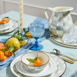 Fall Entertaining|Bar Entertaining|MacKenzie-Childs Sterling Check Pitcher