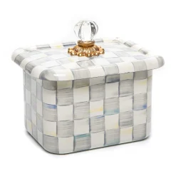 Kitchen Storage & Organization|MacKenzie-Childs Sterling Check Recipe Box