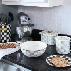 Kitchen Storage & Organization|MacKenzie-Childs Sterling Check Recipe Box