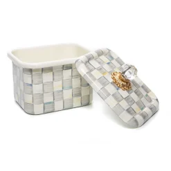 Kitchen Storage & Organization|MacKenzie-Childs Sterling Check Recipe Box