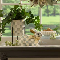 Easter|Spring|MacKenzie-Childs Sterling Check Resting Bunny