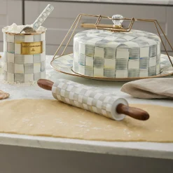 Kitchen Utensils & Tools|MacKenzie-Childs Sterling Check Rolling Pin