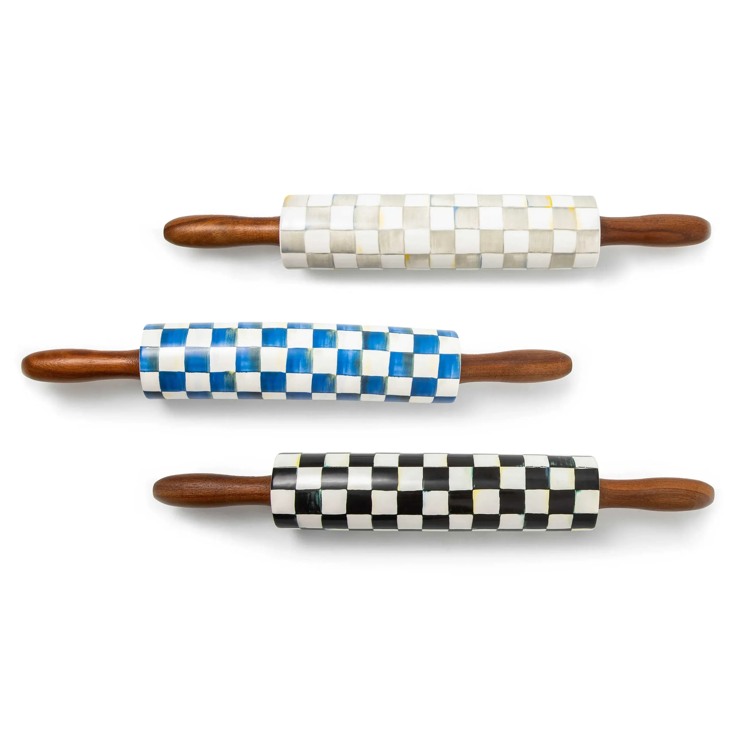 Kitchen Utensils & Tools|MacKenzie-Childs Sterling Check Rolling Pin