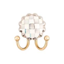 Finishing Touches|MacKenzie-Childs Sterling Check Round Hook