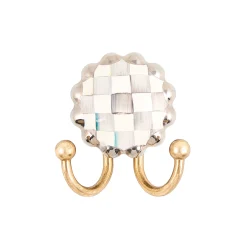 Finishing Touches|MacKenzie-Childs Sterling Check Round Hook
