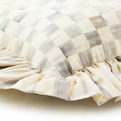 Pillows, Throws, & Cushions|MacKenzie-Childs Sterling Check Ruffle Lumbar Pillow