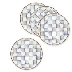 Kitchen & Dining Sets|Fall Entertaining|MacKenzie-Childs Sterling Check Salad Plates, Set of 4