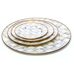 Dinnerware & Flatware|MacKenzie-Childs Sterling Check Salad/Dessert Plate