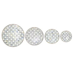 Dinnerware & Flatware|MacKenzie-Childs Sterling Check Salad/Dessert Plate