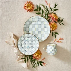 Dinnerware & Flatware|MacKenzie-Childs Sterling Check Salad/Dessert Plate