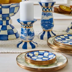 Dinnerware & Flatware|MacKenzie-Childs Sterling Check Salad/Dessert Plate