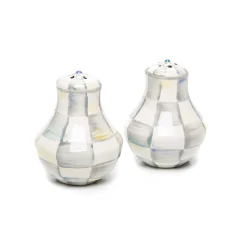Table Accessories|Serveware|MacKenzie-Childs Sterling Check Salt  Pepper Shakers