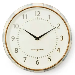 Room Accents|MacKenzie-Childs Sterling Check School Wall Clock