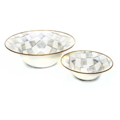 Serveware|MacKenzie-Childs Sterling Check Serving Bowl