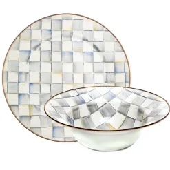 Kitchen & Dining Sets|Serveware|MacKenzie-Childs Sterling Check Serving Platter  Bowl Set