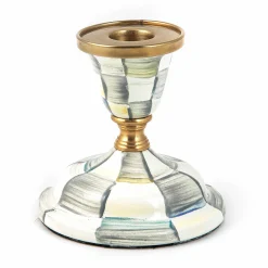 Candles & Fragrances|MacKenzie-Childs Sterling Check Short Candlestick