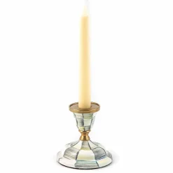 Candles & Fragrances|MacKenzie-Childs Sterling Check Short Candlestick