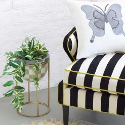 Outdoor|Room Accents|MacKenzie-Childs Sterling Check Short Plant Stand