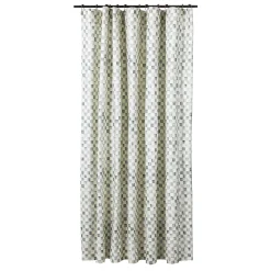 Bath & Bath Accessories|MacKenzie-Childs Sterling Check Shower Curtain