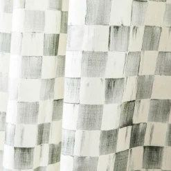 Bath & Bath Accessories|MacKenzie-Childs Sterling Check Shower Curtain