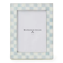 Room Accents|MacKenzie-Childs Sterling Check Silver Plated 5x7 Frame