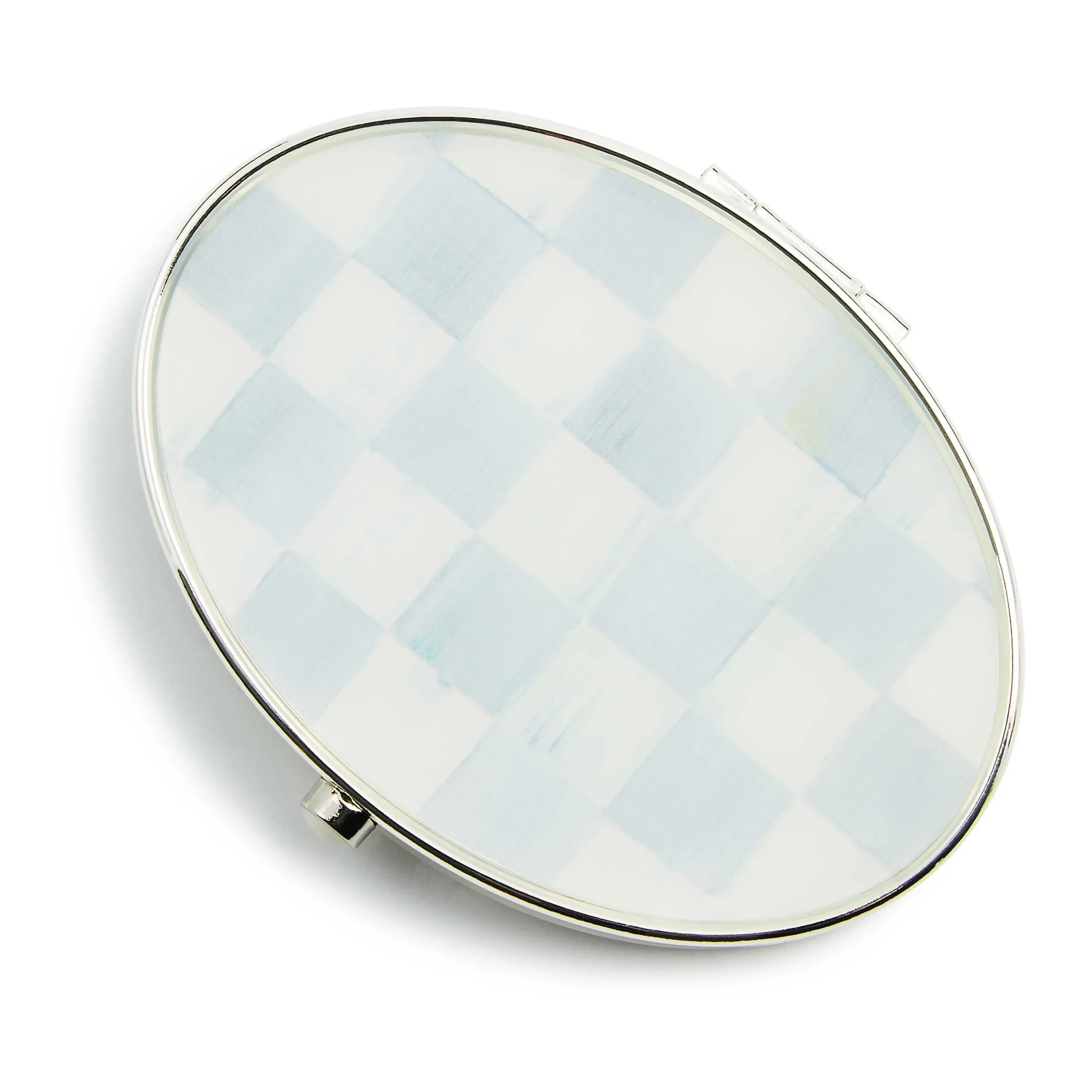 Accessories|MacKenzie-Childs Sterling Check Silver Plated Compact Mirror