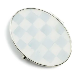 Accessories|MacKenzie-Childs Sterling Check Silver Plated Compact Mirror