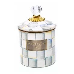 Room Accents|Kitchen Storage & Organization|MacKenzie-Childs Sterling Check Small Canister
