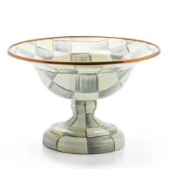 Serveware|MacKenzie-Childs Sterling Check Small Compote