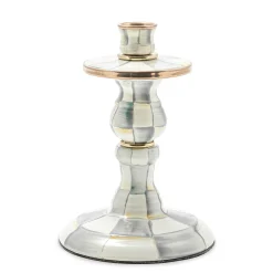 Candles & Fragrances|MacKenzie-Childs Sterling Check Small Enamel Candlestick
