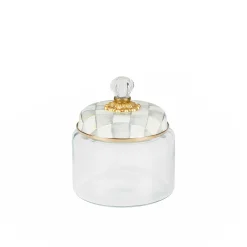 Kitchen Storage & Organization|MacKenzie-Childs Sterling Check Small Kitchen Canister