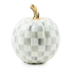 Pumpkins|The Fall Shop|MacKenzie-Childs Sterling Check Small Pumpkin