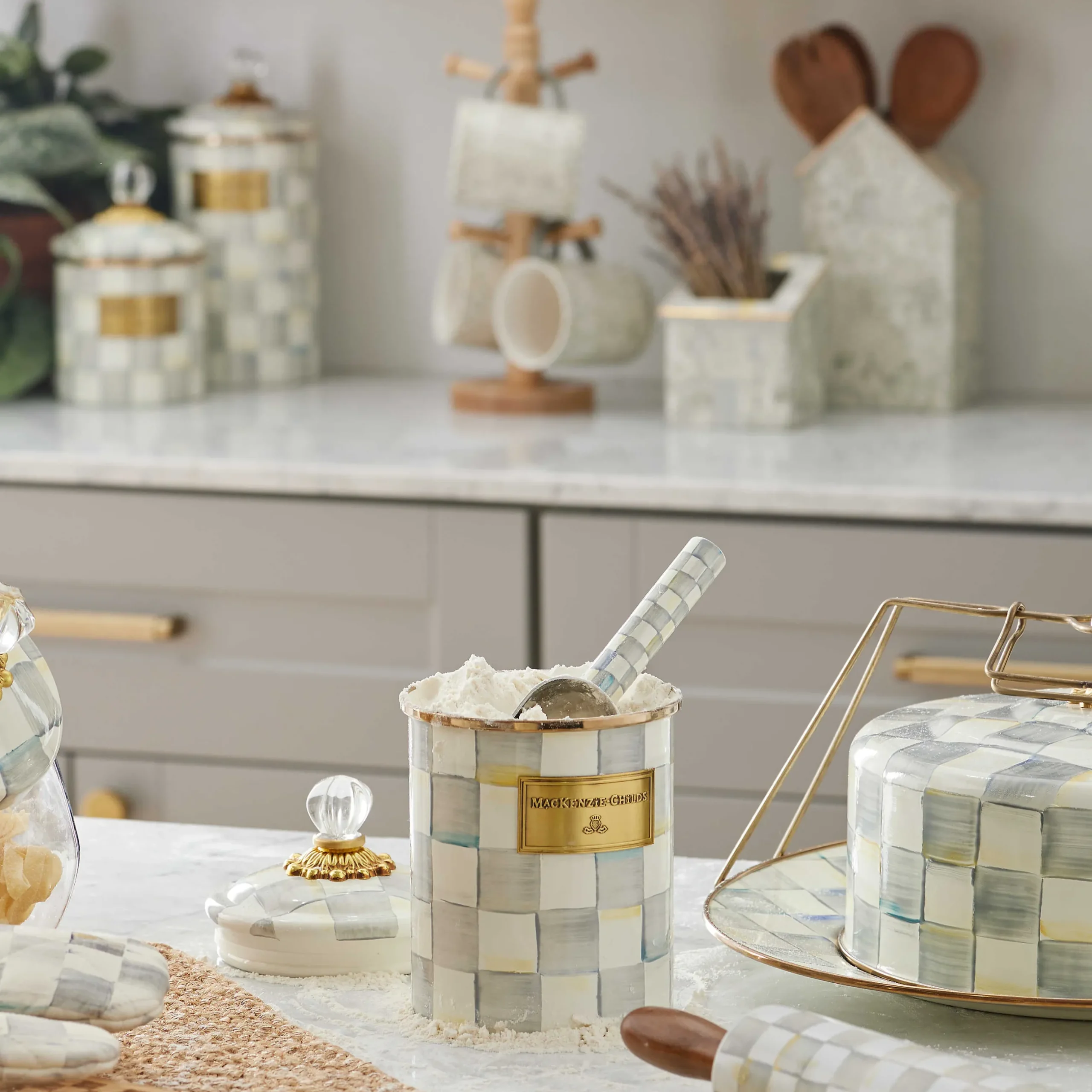 Kitchen Utensils & Tools|Bar Entertaining|MacKenzie-Childs Sterling Check Small Scoop