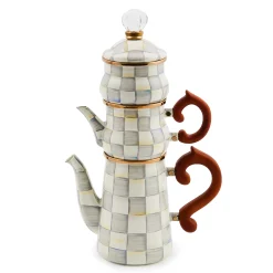 The Coffee Shop|Fall Entertaining|MacKenzie-Childs Sterling Check Stackable Coffee Set