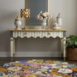 Storage Furniture|Living Room|MacKenzie-Childs Sterling Check  Stripe Console Table