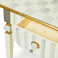 Storage Furniture|Living Room|MacKenzie-Childs Sterling Check  Stripe Console Table