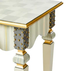 Storage Furniture|Living Room|MacKenzie-Childs Sterling Check  Stripe Console Table