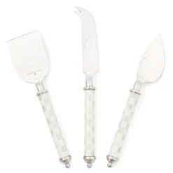 Fall Entertaining|Serveware|MacKenzie-Childs Sterling Check Supper Club Cheese Knife Set
