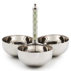 Fall Entertaining|Serveware|MacKenzie-Childs Sterling Check Supper Club Trio