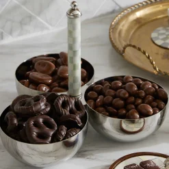 Fall Entertaining|Serveware|MacKenzie-Childs Sterling Check Supper Club Trio