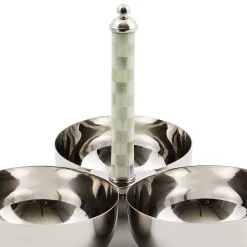 Fall Entertaining|Serveware|MacKenzie-Childs Sterling Check Supper Club Trio