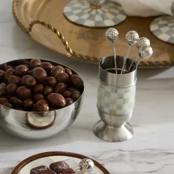 Fall Entertaining|Serveware|MacKenzie-Childs Sterling Check Supper Club Pick Set