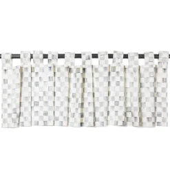 Room Accents|MacKenzie-Childs Sterling Check Tab Top Valance