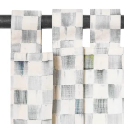 Room Accents|MacKenzie-Childs Sterling Check Tab Top Valance