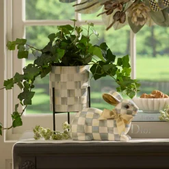 Spring|Greenery & Florals|MacKenzie-Childs Sterling Check Tabletop Planter