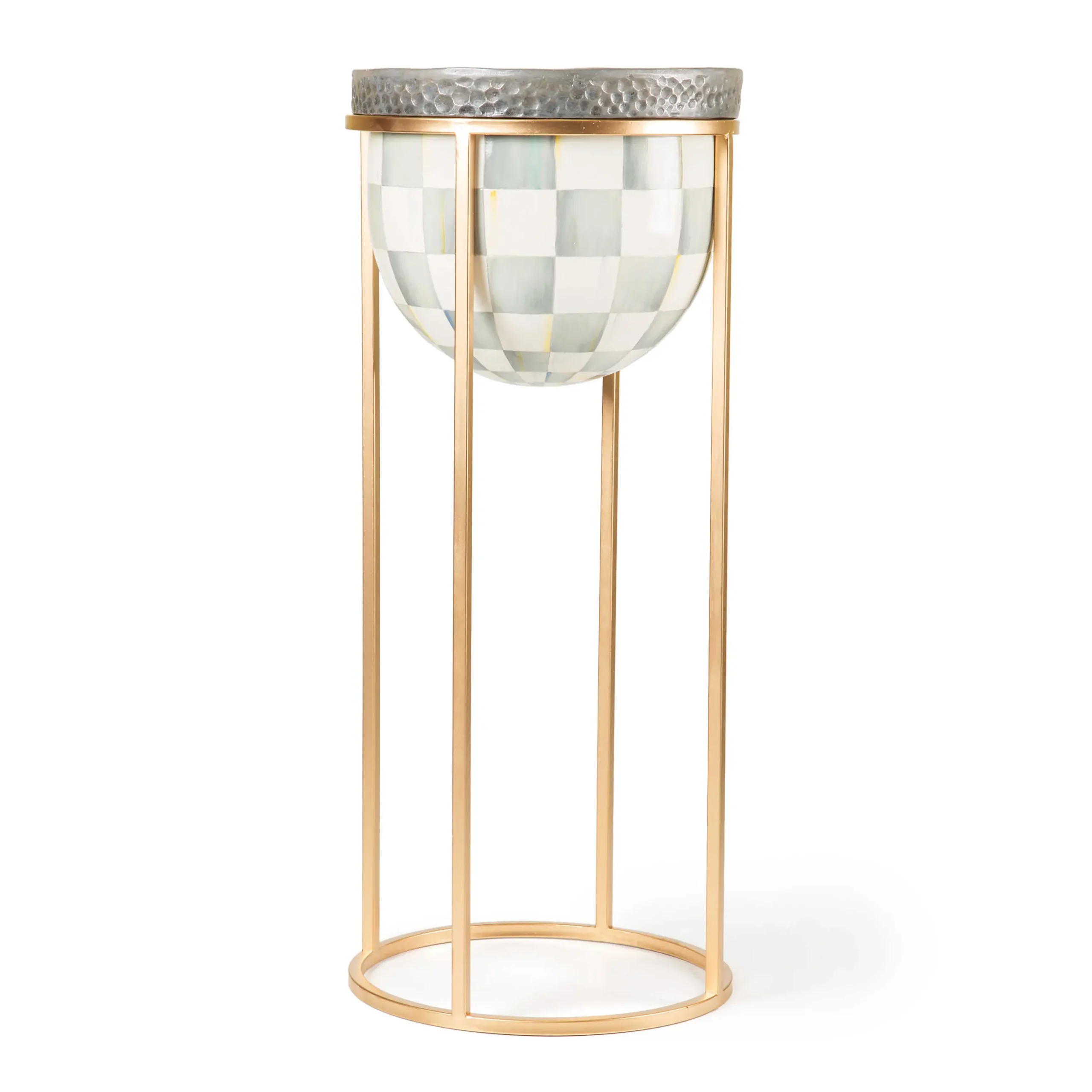 Outdoor|Room Accents|MacKenzie-Childs Sterling Check Tall Plant Stand