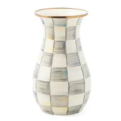 Greenery & Florals|Room Accents|MacKenzie-Childs Sterling Check Tall Vase
