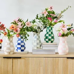 Greenery & Florals|Room Accents|MacKenzie-Childs Sterling Check Tall Vase